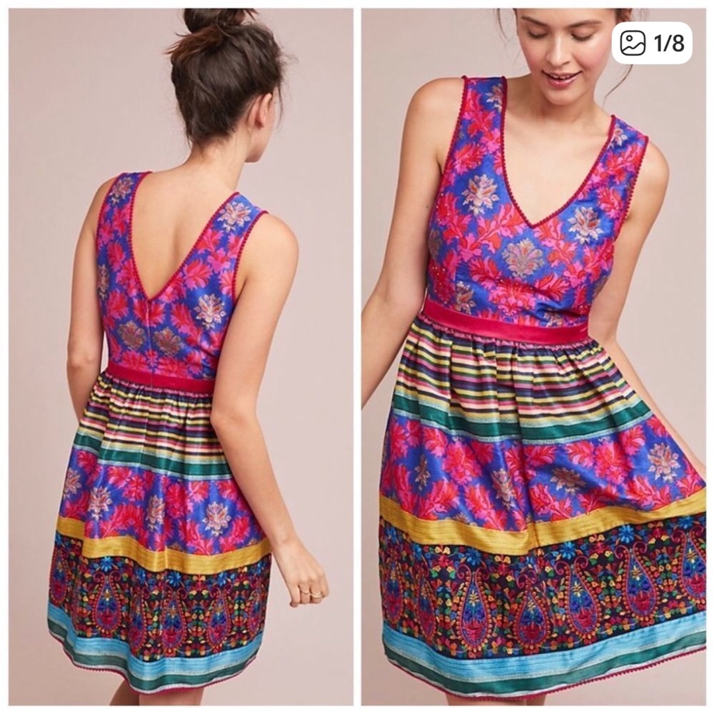 Anthropologie Women’s Payal Jain Francesca Dress Multicolor Size 10